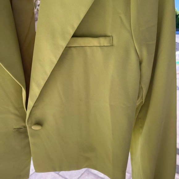 Jackets & Blazers - Strut & Bolt Lime Green Chic Career Cropped Blazer Fully Lined NWT